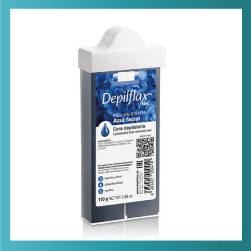 Cera Depilatoria Rollon Azul Facial 110g – Depilflax