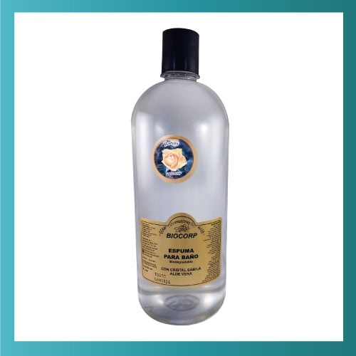 Espuma Baño Rosas con Aloe Vera 1000g - Biocorp